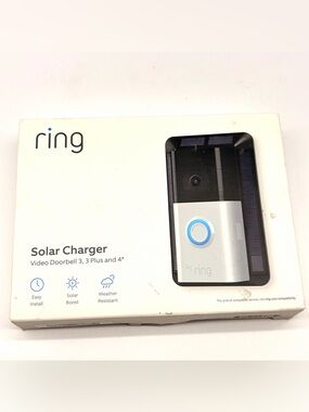 RING SOLAR CHARGER Video Doorbell 3, 3 Plus and 4 Battery Front Door Alarm New